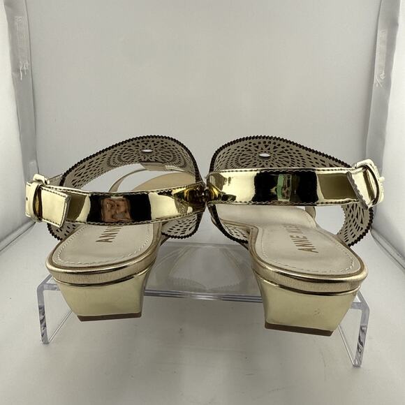 Anne Klein‎ Maddie Gold Slingback Sandal Open Toe Women’s Size 7.5 M NWB - Picture 6 of 10